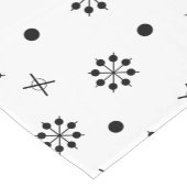 Atomic Age Starbursts Black White 1 Korte Tafelloper (Hoek)