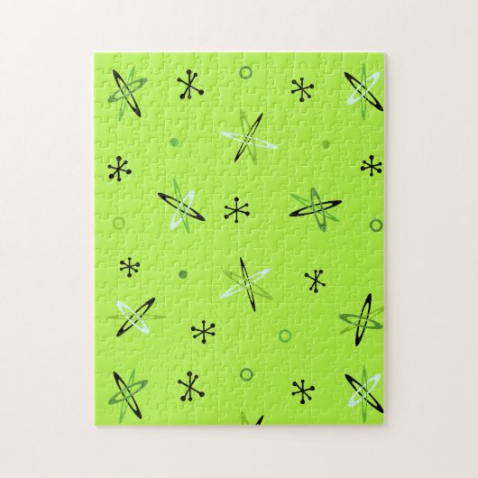 Atomic Age Starbursts Chartreuse Legpuzzel (Verticaal)