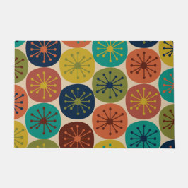 Atomic Age Stippen Retro Mid Century Modern Deurmat