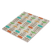 Atomic Age Symbolen veelkleurig Tegeltje (Zijkant)