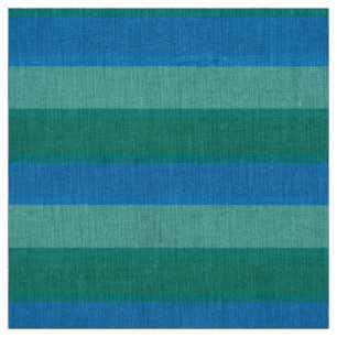 Atomic Blauwgroen en Turquoise Stripes Natural Lin Stof