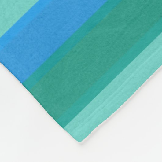 Atomic Blauwgroen & Turquoise Stripes Bath Set Fleece Deken (Hoek)