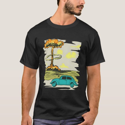 Atomic Bomb Nuclear Mushroom kernsplijting fysici T-shirt (Voorkant)