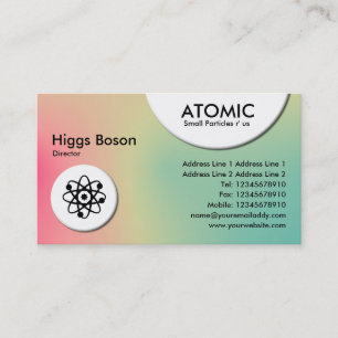 Atomic Circles - Zachte Verlopen Zakelijke Kaart Visitekaartje