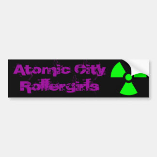 Atomic City Rollermeiden Paarse Bumpersticker