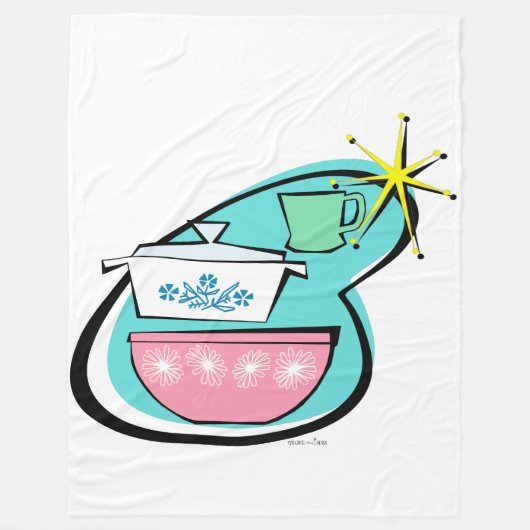 Atomic Cookware Design Fleece Blanket (Voorkant)