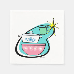Atomic Cookware Design Paper Napkins Servet
