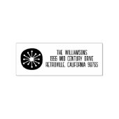 Atomic Dot Mid Century Modern Retro gepersonalisee Rubberstempel (Afrduk)