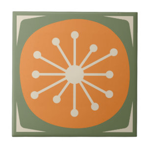 Atomic Dot Mid Century Moderne Retro jaren '50 jar Tegeltje
