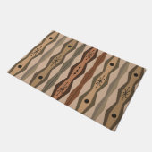 Atomic Era Abstract Columns Brown Deurmat (Schuin)