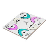 Atomic Era Boomerang Abstracts Tegeltje (Zijkant)
