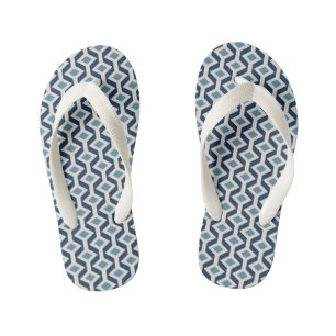Atomic Era Geïnspireerd geometrisch patroon Kinder Teenslippers