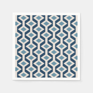 Atomic Era Geïnspireerd geometrisch patroon Servet