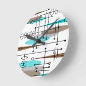 Atomic Era Geïnspireerd middenklasseontwerp 13 Ronde Klok (Hoek)