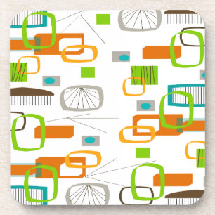 Atomic Era Geïnspireerd middenklasseontwerp 21 Onderzetter