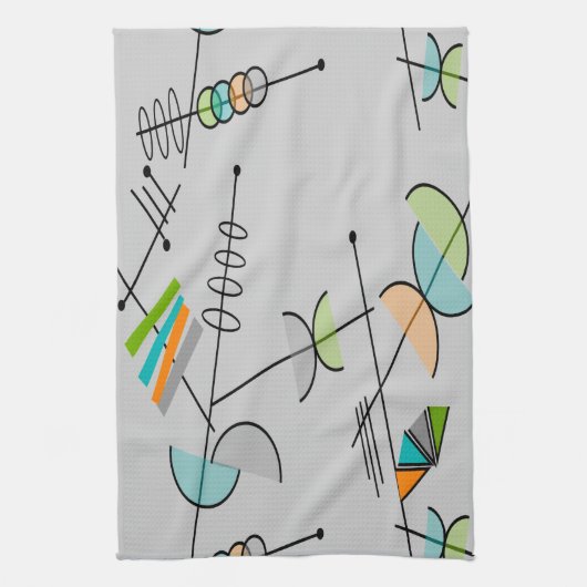 Atomic Era Geïnspireerd Placemat #90 Theedoek (Verticaal)