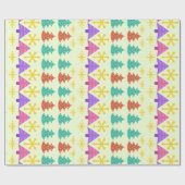 Atomic Era kerstbomen Kitsch Light Cadeaupapier (Vlak)