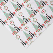 Atomic Era MCM Cool Cat Kerstboom Tissuepapier (Detail)