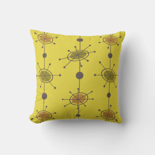 Atomic Era Satellites Chartreuse Kussen