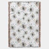 Atomic Era Starburst Mid Century Modern Deken (Voorkant Verticaal)