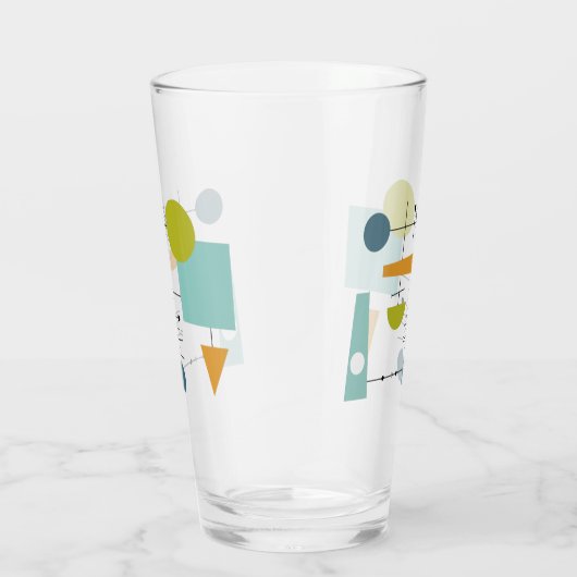 Atomic Flow Chart Geometric Shapes Mid Century Glas (Rechts)