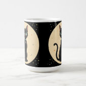 Atomic Futuristic Black Cat Moon Koffiemok (Center)