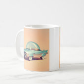 Atomic Futuristic Bubble Blaster Car Koffiemok (Voorkant links)