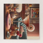 Atomic Futuristic Cherry Blossom Martini Legpuzzel (Horizontaal)