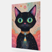 Atomic Futuristic Cosmic Black Cat Universe Acryl Bord (Hoek)