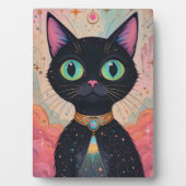 Atomic Futuristic Cosmic Black Cat Universe Fotoplaat (voorkant)