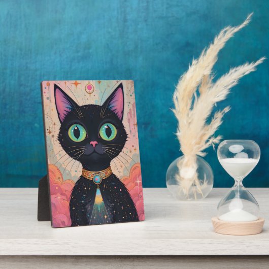 Atomic Futuristic Cosmic Black Cat Universe Fotoplaat (Zijkant)