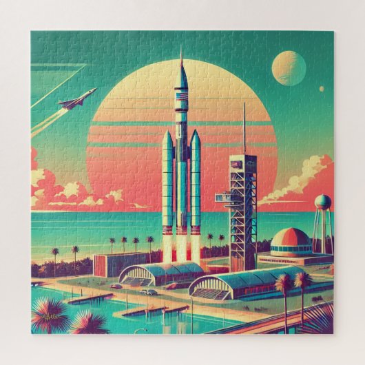 Atomic Futuristic New Florida Launch Site Legpuzzel (Verticaal)