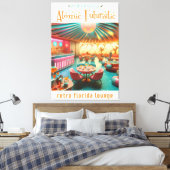 Atomic Futuristic Retro Florida Lounge Canvas Afdruk (Insitu (Slaapkamer))