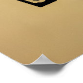 Atomic Futuristic Space Age Black Cat Martini Poster (Hoek)