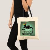 Atomic Futuristic The Leaping Cat Lounge Tote Bag (Voorkant (product))