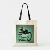 Atomic Futuristic The Leaping Cat Lounge Tote Bag (Achterkant)