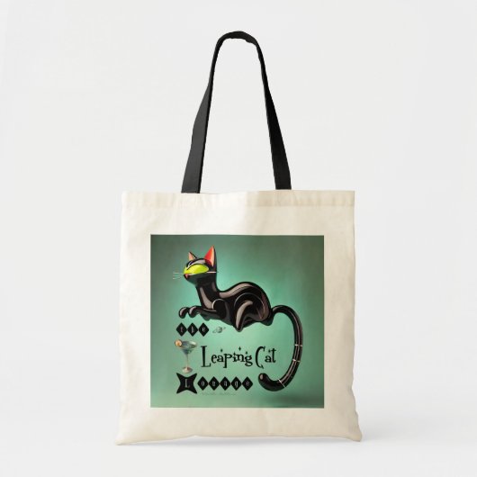 Atomic Futuristic The Leaping Cat Lounge Tote Bag (Voorkant)