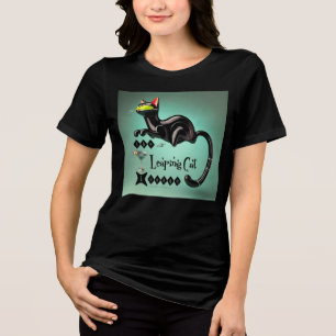 Atomic Futuristic The Leaping Cat Lounge Tri-Blend Shirt