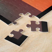 Atomic futuristische kosmische zwarte kat cocktail legpuzzel (Zijkant)