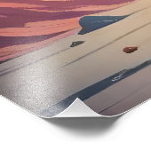 Atomic futuristische kosmische zwarte kat in het m foto afdruk (Hoek)