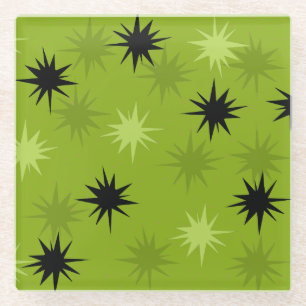 Atomic Green Starbursts Glass Onderzetter