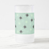 Atomic Jade en Mint Starbursts Frosted Glass Mok (Center)
