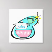 Atomic kookgerei ontwerp uitgerekt canvas (Voorkant)