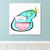 Atomic kookgerei ontwerp uitgerekt canvas (Insitu (Houten vloer))