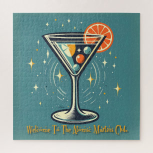 Atomic Martini Club Retro Futuristische Cocktail Legpuzzel