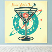 Atomic Martini Club Space Age Canvas Afdruk (Insitu (Houten vloer))