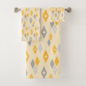 Atomic MCM Diamonds Patroongeel, grijs Bad Handdoek (Insitu)