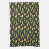 Atomic MCM Diamonds Pattern Green, Oranje Theedoek (Verticaal)