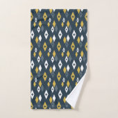 Atomic MCM Diamonds Pattern Navy, Mustard Yellow Bad Handdoek (Handdoek)