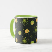 Atomic MCM Starburst Pattern Green, Oranje Mok (Voorkant links)